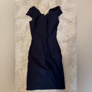 Navy blue form fitting dress